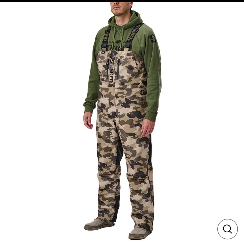 Striker Mens DENALI INSULATED RAIN BIB - PHASE TERRAIN Camouflage Bib Overalls L